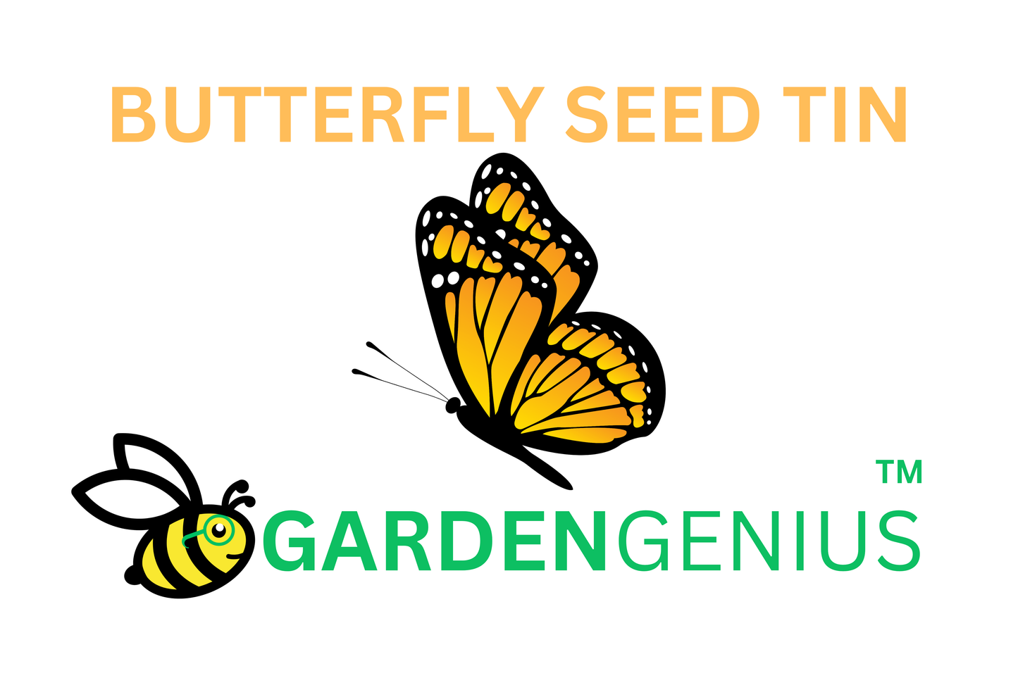 GardenGenius™ Butterfly & Pollinator Garden Seed Tin – Native Wildflower Mix for Ecoregion 8