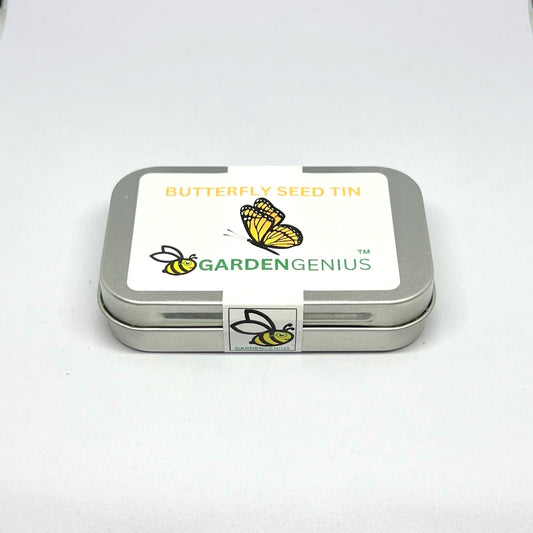 GardenGenius™ Butterfly & Pollinator Garden Seed Tin – Native Wildflower Mix for Ecoregion 8