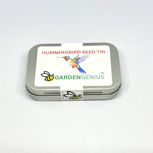 GardenGenius™ Hummingbird & Pollinator Garden Seed Tin – Native Wildflower Mix for Ecoregion 8
