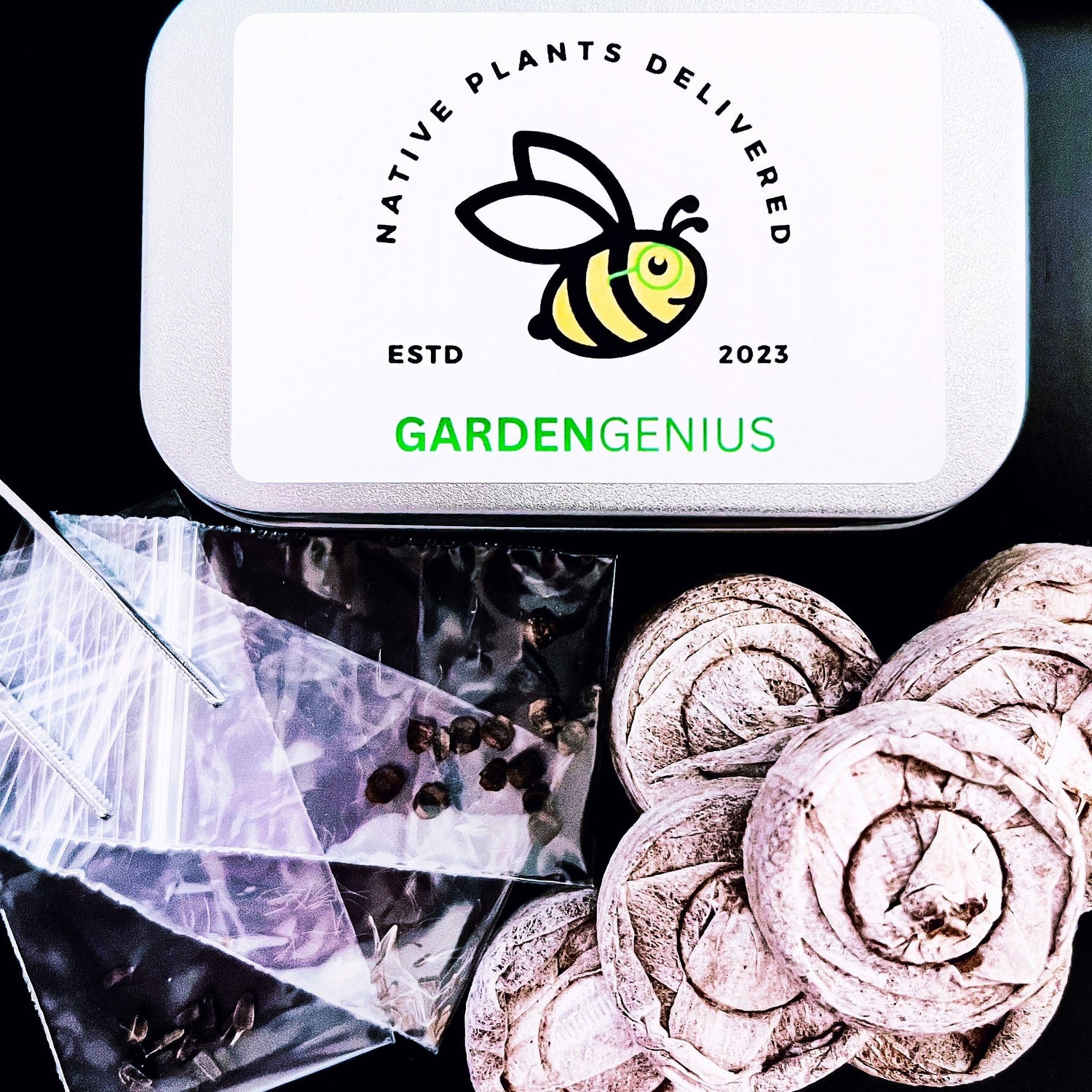 GardenGenius™ Wildflower Seed Tins – Native Seeds for Pollinator Gardens